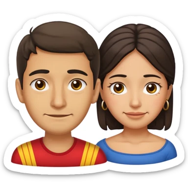 a happy and a sad spanish emoji sticker