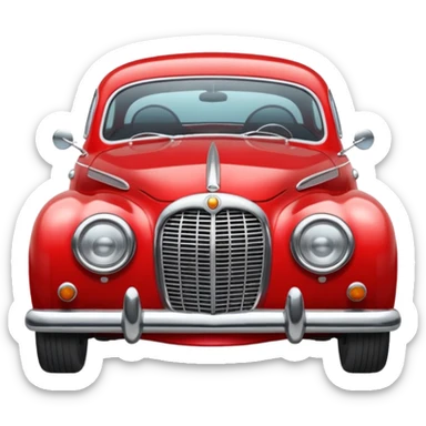 Illustrate a classic vintage car with chrome details & round headlights. sticker