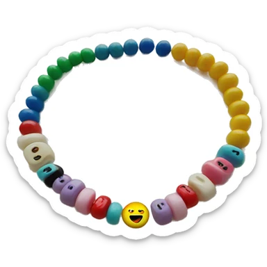 a taylor swift friendship bracelet, colorful beads  sticker