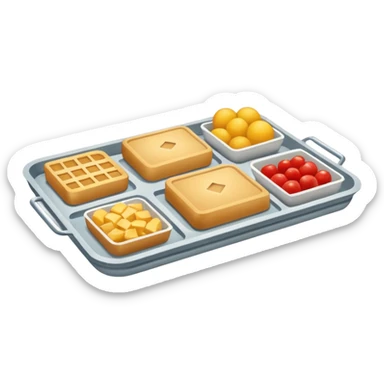 rectangle tray meal sticker