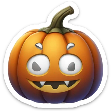 cute halloween pumpkin sticker