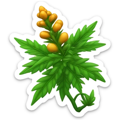 Cannibas plant sticker