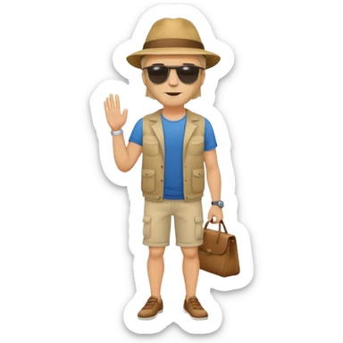 white man standing full body sticker