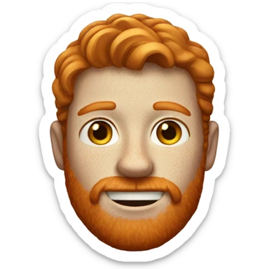 Ginger man with freckles sticker