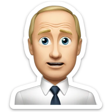 vladimir putin with surprised face sticker
