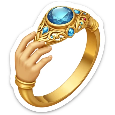 🥵+🤚+💍 sticker