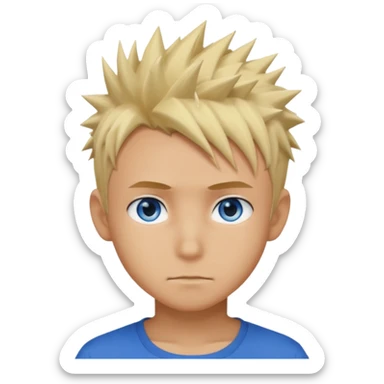 Naruto Anime style boy head sticker