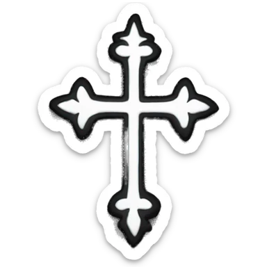 gothic cross sticker