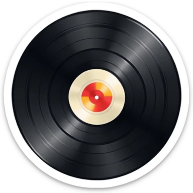 1950s rock and roll vinyl  sticker