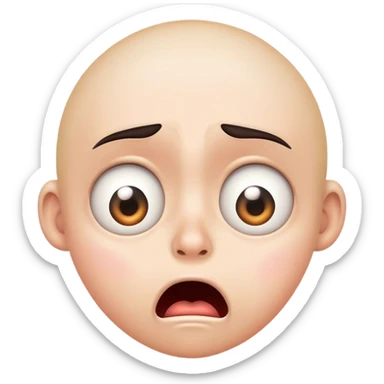 Horrified shocked face sticker