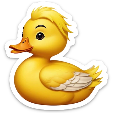 duck side eyeing  sticker