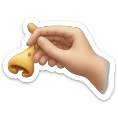 Handing by the ear and asking sorry sticker