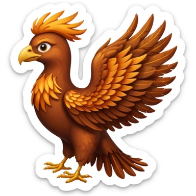 brown phoenix sticker
