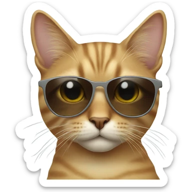 Cat with sunglasses sticker