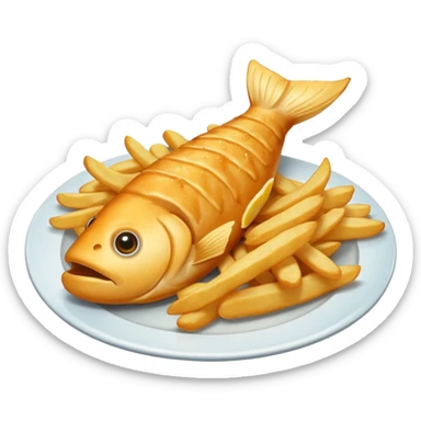 Fish and chips sticker