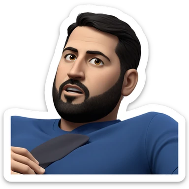 stylish man in blue shirt sticker