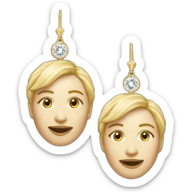 high end earrings  sticker