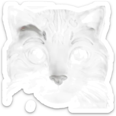 Dunkelbraun getigerte Katze mit grünen Augen sticker