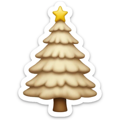 Beige Christmas tree sticker