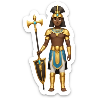 fullbody ancient Egyptian soldier with armor sticker