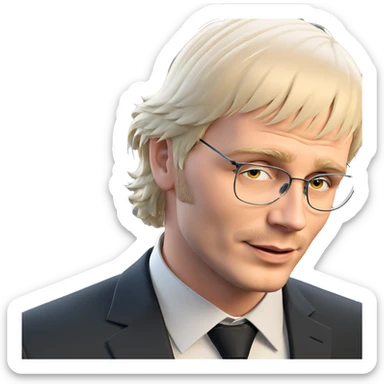 formal solo male in suit sticker