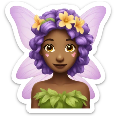 Beautiful flower fairy sticker