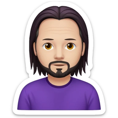 Jonathan Davis with purple shirt sticker