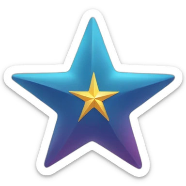 A north star shining brightly sticker
