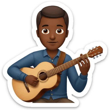 Spanish man playing guitar sticker