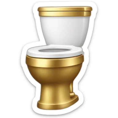 Gold toilet sticker