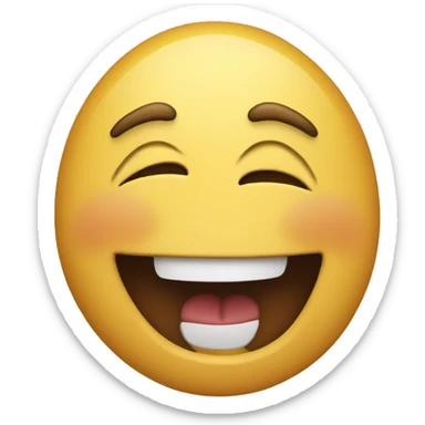 Emoji with a very very big smile sticker