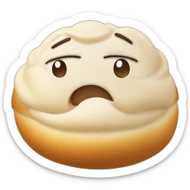 Dinner roll face sticker