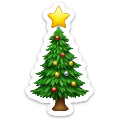 christmas tree on fir sticker
