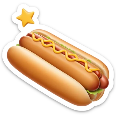 hot dog saluting sticker