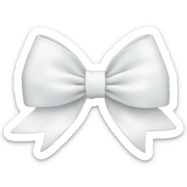 White bow sticker