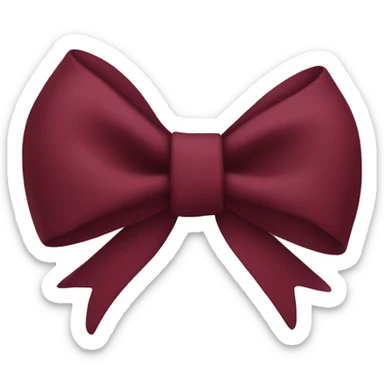 maroon bow sticker