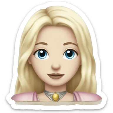 light pink tarot cards magic blonde girl white skin blue eyes  sticker