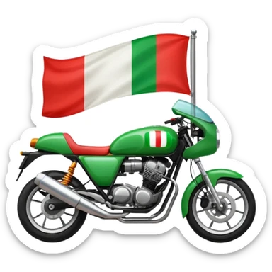 motorbike with italian flag and sun sticker