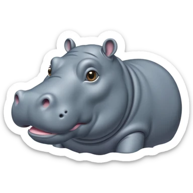 hippopotamus sticker