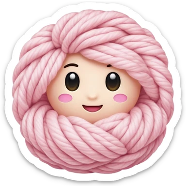 Yarn light pink sticker