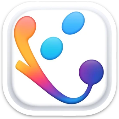 An abstract app logo  sticker