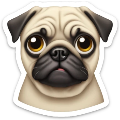 One eyed pug sticker