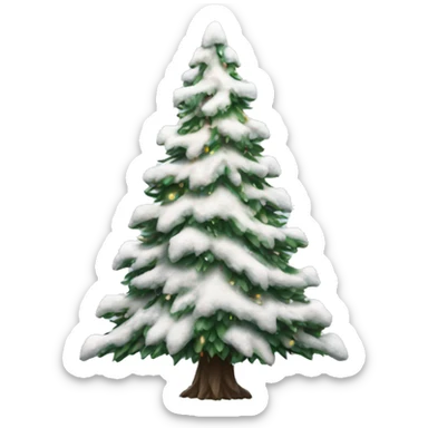 snowy aesthetic christmas tree sticker