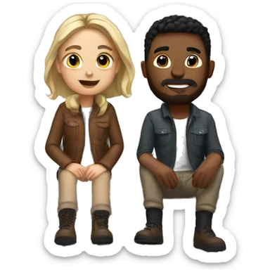 me and my boyfriend in mountain sticker