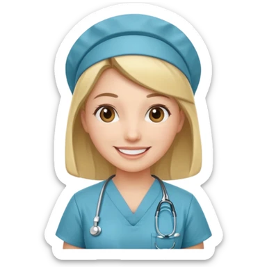nurse with Scrubs sticker