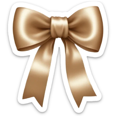 Light brown bow sticker