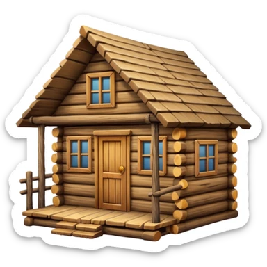 Log cabin  sticker