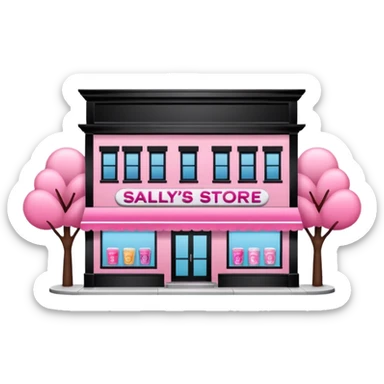 pink sallys beauty store sticker
