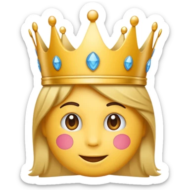 Erstelle mir ein emoji mit einer Krone sticker