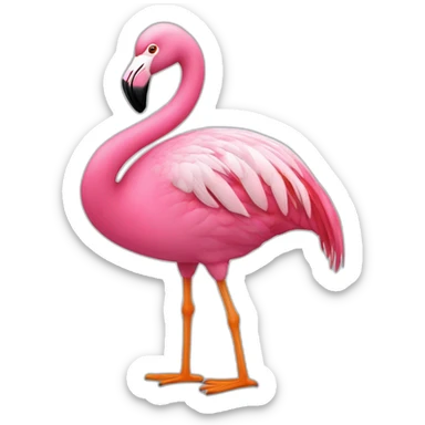 Un flamand rose avec des lunettes sticker